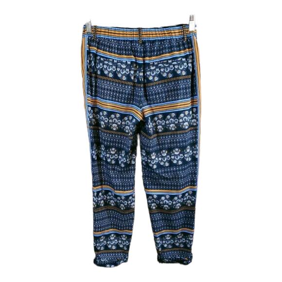 Elevenses Anthropologie Aralia Printed Knotted Cuff Cropped Pants Women's S - Picture 5 of 7